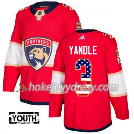 Dětské Hokejový Dres Florida Panthers Keith Yandle 3 2017-2018 USA Flag Fashion Černá Adidas Authentic